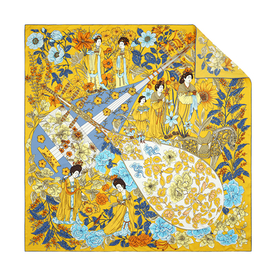 WOO真丝印花丝巾春夏款