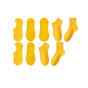 袜子结婚男女情侣一对喜字船袜黄色防臭吸汗中筒新婚龙年婚庆短袜