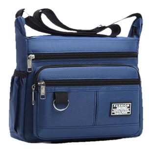 新款男包牛津布商务包大容量男士单肩包黑色出差旅行背包斜挎包男