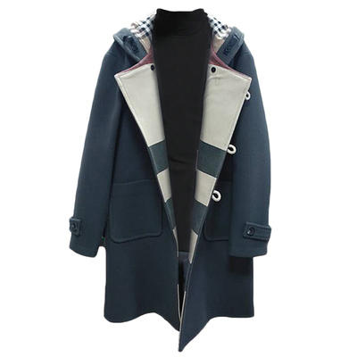 我的半生贺涵同款牛角扣呢子大衣