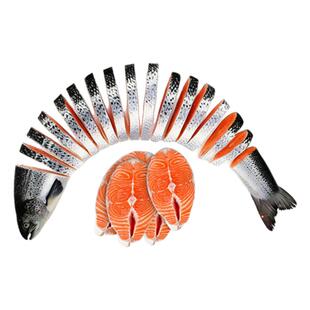 挪威H-111整条三文鱼大西洋鲑轮切三文鱼排鱼扒冷冻春节送礼礼盒