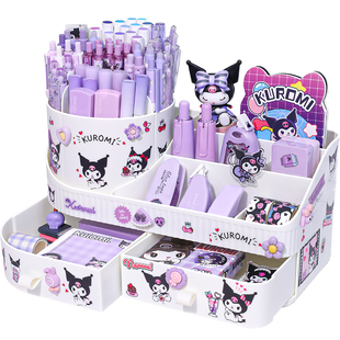 双层加大！旋转笔筒收纳盒儿童女孩小学生桌面收纳笔桶大容量超大创意可爱多功能笔盒高颜值女生书桌不占空间