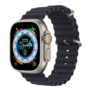 【官款】适用苹果10代手表apple watch8/9表带ultra3海洋硅胶iwatch7/6/5/3/4代se运动s8智能配件11男女替换