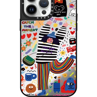 高品质镜面ins网红明星同款艺术家caseti联名适用iphone17promax壳苹果16pro防摔15可爱原版14PM硬CASE潮fy13