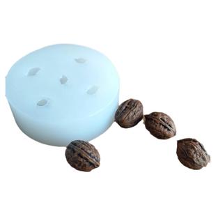 小核桃巧克力翻糖蛋糕装饰DIY蜡烛果冻燕菜佩斯捏捏补丁硅胶模具