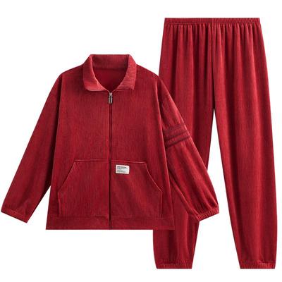 睡衣女士秋冬海岛绒长袖家居服