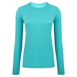 灰壳美利奴羊毛速干衣女户外登山排汗长袖美丽诺徒步秋冬保暖t恤