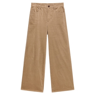 【新品】奚梦瑶同款OCHIRLY欧时力 弹力平绒棉直筒长裤阔腿2026春