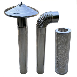 加厚不锈钢烟囱柴火灶烟筒烤火炉弯头生物质颗粒炉无缝排烟排气管