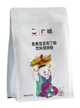 广禧优品免煮豆花布丁粉500G豆酪粉网红冰豆花白玉奶豆腐餐饮摆摊