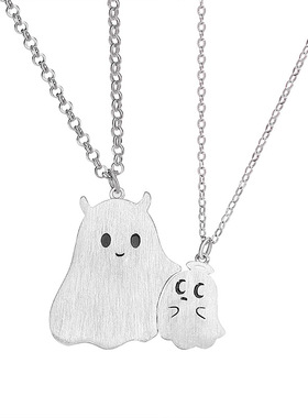 纯银小怪兽项链女款情人节