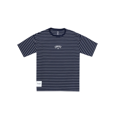 CONVERSE匡威官方 夏季新品宽松时尚男女条纹LOGO短袖T恤UCJ690