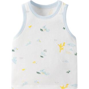 好孩子童装男童春夏薄款宝宝网眼背心儿童背心女童吊带无袖上衣