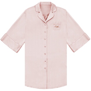 绣娘丝绸真丝睡袍女款长袖女家居袍刺绣睡裙100%桑蚕丝女士礼盒装