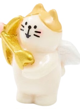 可爱丘比特小猫桌面微景观小摆件