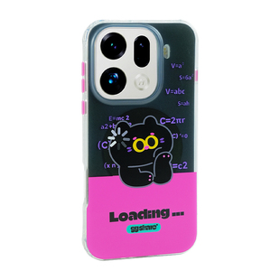 寄居蟹原创设计思索猫适用oppofindx8手机壳带磁吸支架 新款oppofindx9pro保护套防摔高级感超好看防丢手腕绳