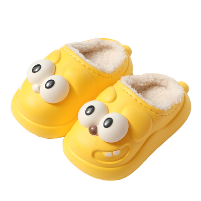 防水保暖秋冬儿童棉拖鞋