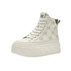 HR赫莲娜板鞋2026冬季新款高帮女鞋子厚底加绒加厚保暖百搭小白鞋