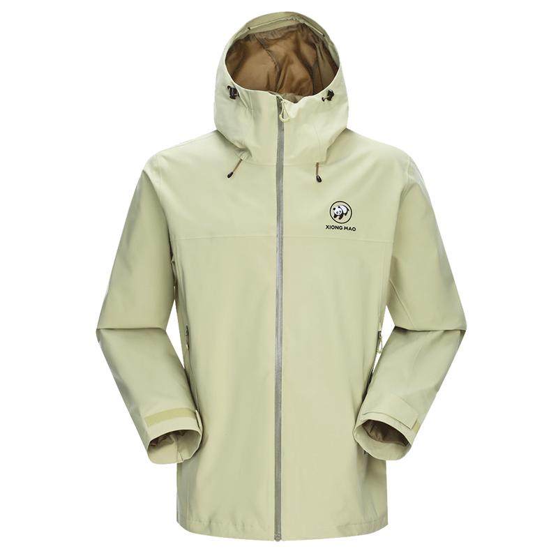 [雨壳]骆驼户外熊猫冲锋衣女款2026春夏防风防水登山服外套男