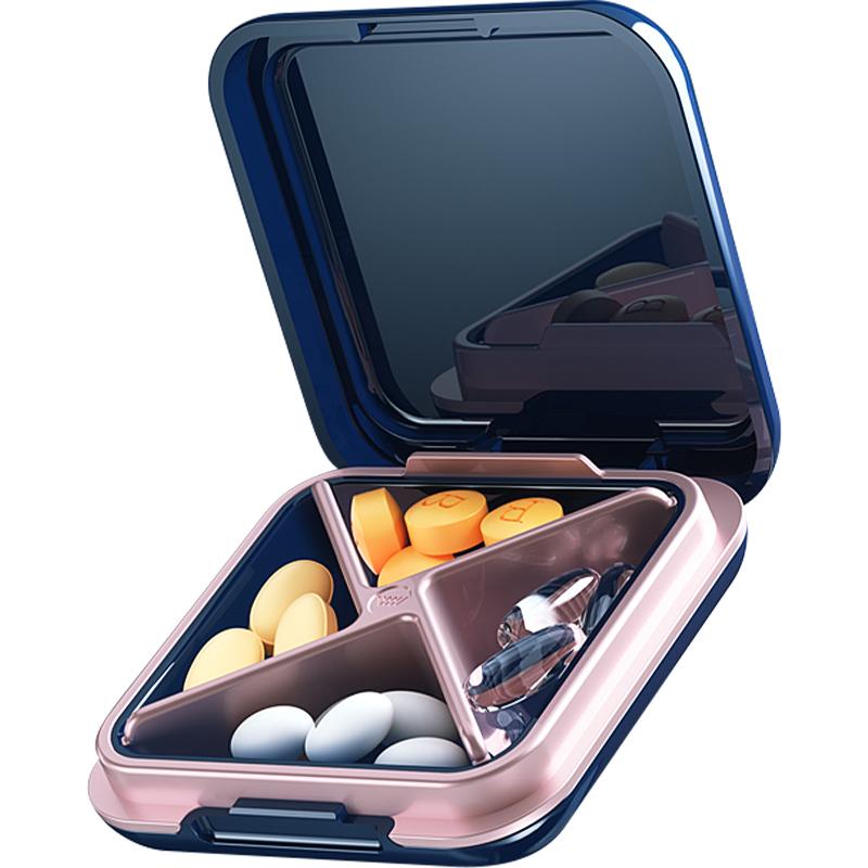 日本小药盒便携式小号迷你7天大容量分药器随身药片药物分装盒子