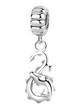 女纯银瑞意龙吊饰生肖转运本命年