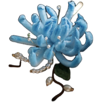 菊花簪国风各种颜色搭配清宫旗头