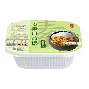 寺院素食贞素食自热米饭佛家斋饭旅游方便速食纯素米饭净素食品