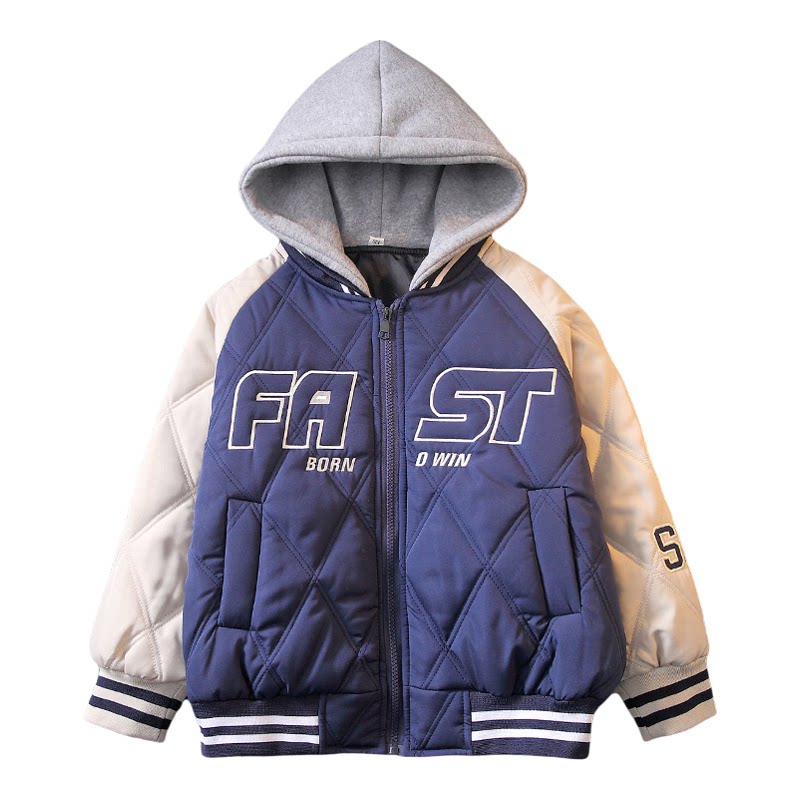 男童加棉加厚棉衣棒球服