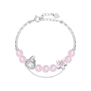 潮色绘X三丽鸥美乐蒂melody纯银手链女招桃花手串送闺蜜生日礼物