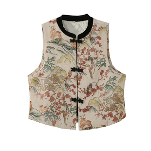 胖mm大码女装新中式国风套装2025秋冬禅意风马甲连衣裙时尚两件套