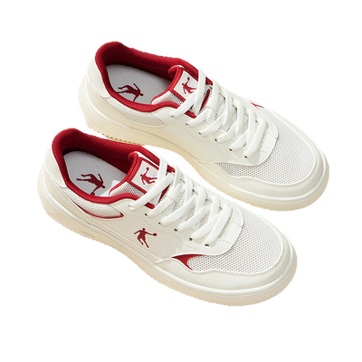 乔丹网面透气小白鞋女2025夏季新款休闲鞋轻便软底板鞋轻薄运动鞋