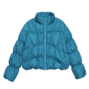 MOVEUP幻走2024冬季新款.FUN系列立领口袋抽绳设计师短款羽绒服女