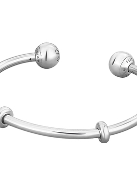 S925纯银开口手镯素圈手环女礼物