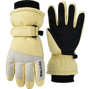 儿童滑雪手套防泼水冬季男孩加绒加厚女孩打雪仗保暖骑行骑车防寒