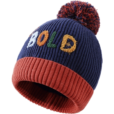 英氏帽子春秋男女童保暖毛线帽