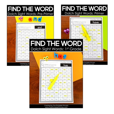 小学英语常用高频词拼读涂色