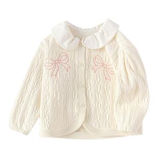 巴拉巴拉balaOne宝宝外套女童上衣儿童2025新款秋装甜美百搭刺绣