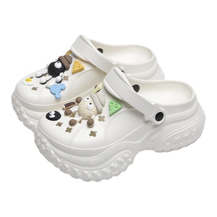 夏季新款洞洞鞋居家洗澡沙滩两用拖鞋女外穿百搭防滑软底包头凉拖