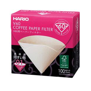 【自营】HARIO日本咖啡滤纸 手冲V60过滤纸袋VCF挂耳扇形漏斗滤杯
