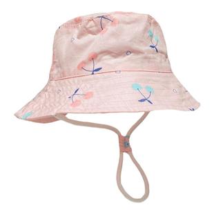 【大坏狼】日单薄棉清新樱桃女童渔夫帽夏日出游遮阳帽户外防晒帽