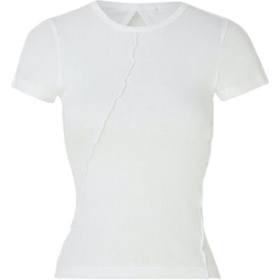 【618狂欢】Helmut Lang 春夏女挖剪罗纹针织棉质T恤