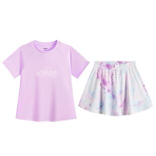 【清仓捡漏】安踏儿童女童针织运动套夏季中童速干凉感套装