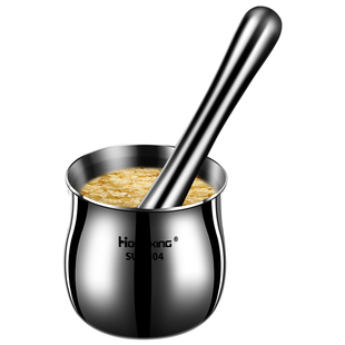 304不锈钢捣蒜器石臼蒜臼子打蒜泥神器家用药材捣碎器研磨钵擂钵