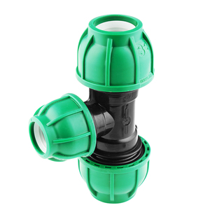 pe伊瑞泰克农田灌溉用等径三通高山抢修活接快速大螺旋免热熔耐高