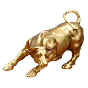 华尔街金牛招财摆件财务室店铺家居办公室办公桌镇店里公司装饰品