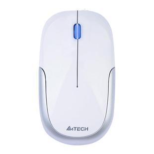 双飞燕N-110超薄便携有线鼠标时尚银白色可爱女生小巧商务办公USB