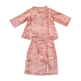 儿童唐装初秋款女童汉服套装宝宝改良旗袍女孩中国风套裙文艺茶服