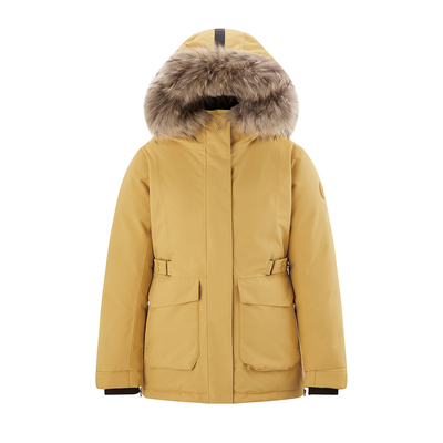 羽绒服女真毛领防风防水派克服