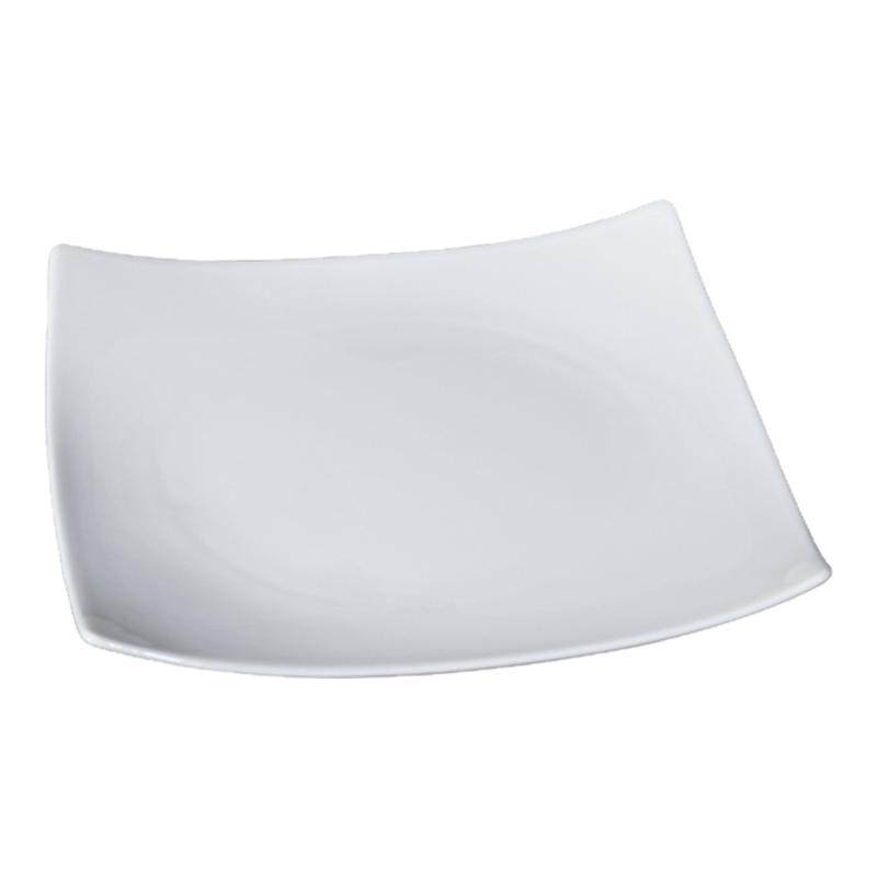 纯白陶瓷盘子家用菜盘2025新款高颜值餐具方形西餐盘新骨瓷菜碟子