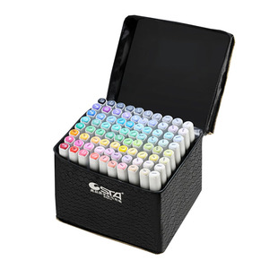 sta斯塔6801马克笔套装双头油性不透色60色80色庐山学生室内建筑动漫设计手绘美术生专用画画彩笔168色全套